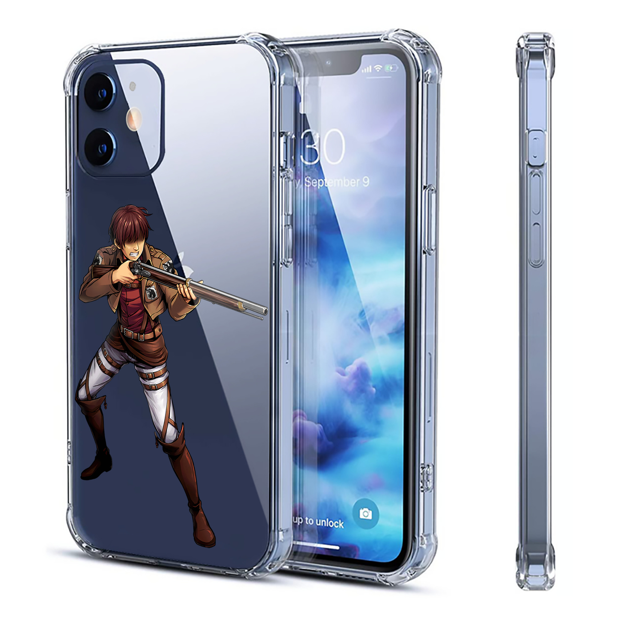 （画像用） 進撃の巨人 Attack on Titan 【iPhone 12シリーズ対応】透明スマホケース（クリアソフトケース）